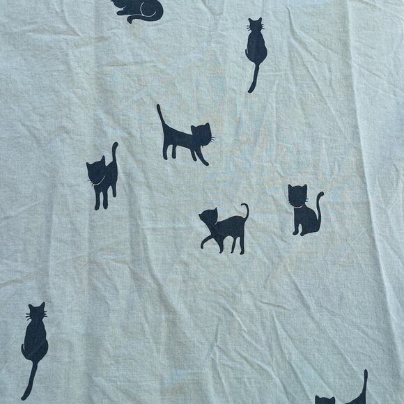 Ikea Barndrom Black Cat Kittens Twin Duvet Green Black Zip Closure Cat Lady - Picture 4 of 7